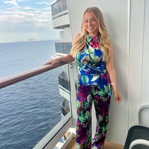 Floral Multicolor Satin Set